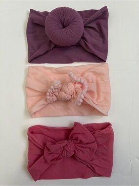 Baby girl pink & purple headbands